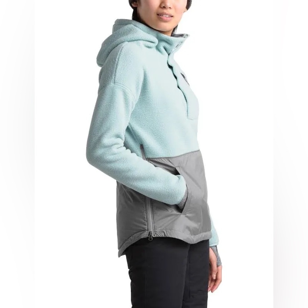 The North face women’s Riit fleece pullover anorak in cloud blue - Picture 10 of 12